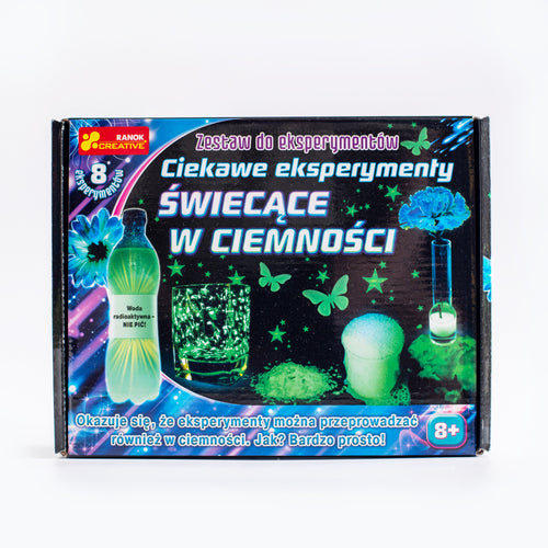 Eksperymenty świecące w ciemności — opakowanie zestawu