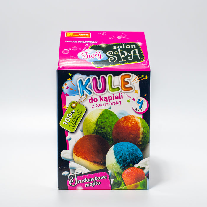 Kule do kąpieli — Truskawkowe Mojito — opakowanie zestawu