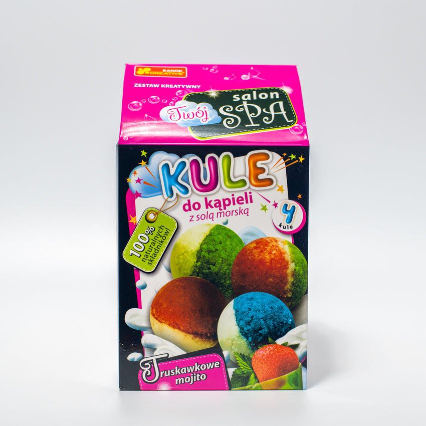 Kule do kąpieli — Truskawkowe Mojito — opakowanie zestawu