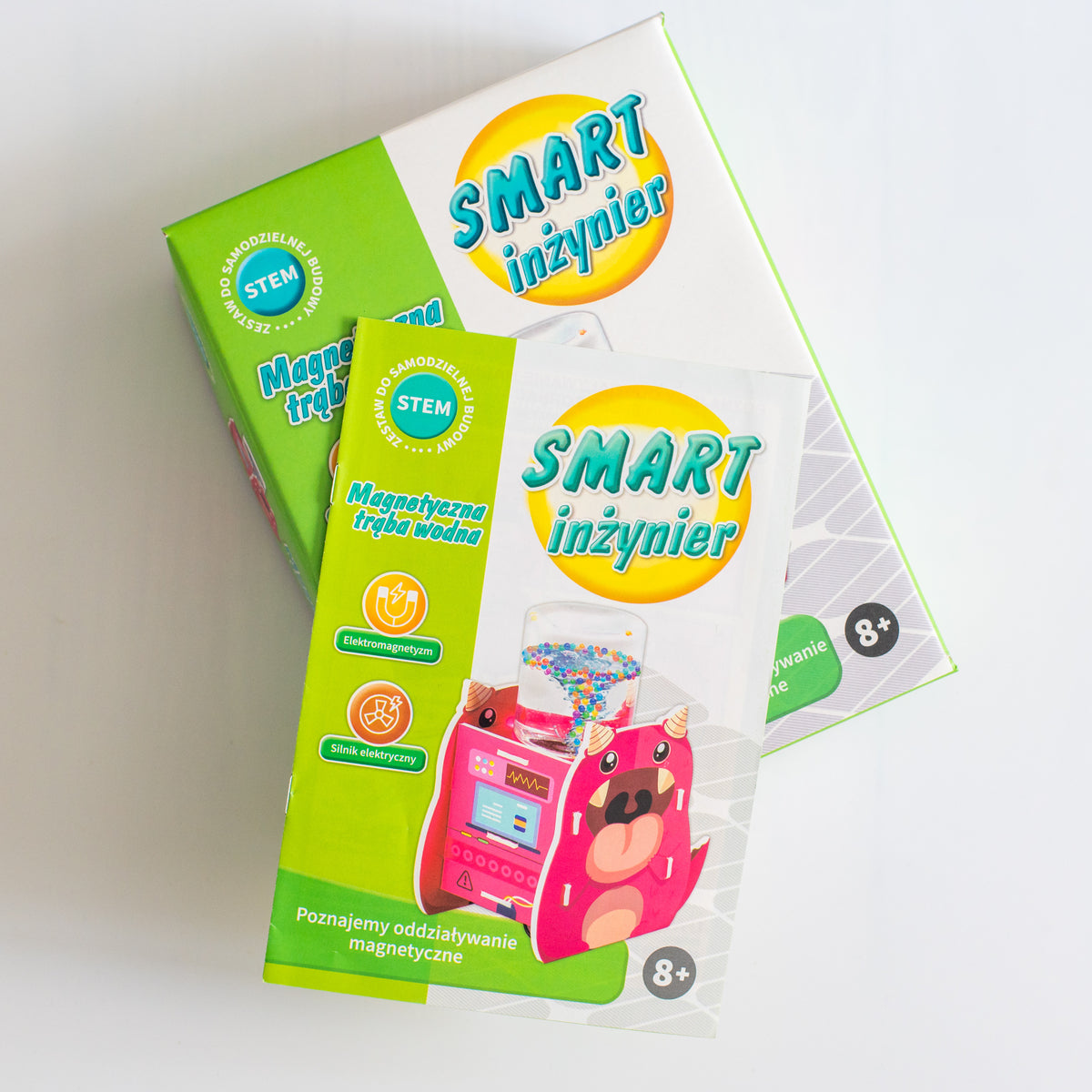 Smart Inżynier — Magnetyczna trąba wodna — elementy zestawu i kolejne etapy montażu